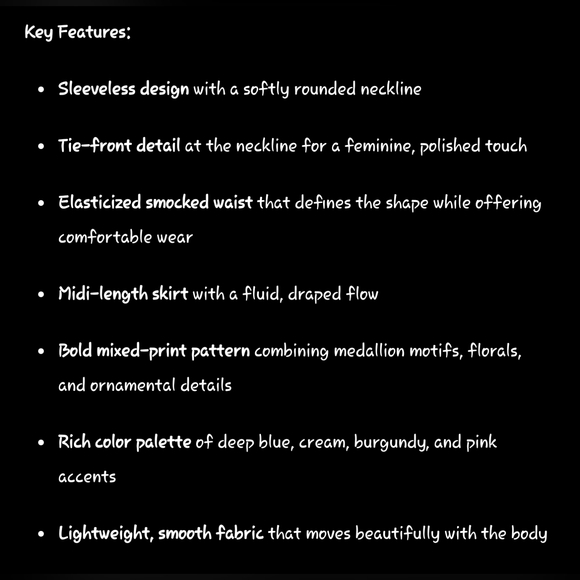 CHARLES HENRY Artful / Bohemian Print Dress, Size S - Picture 5 of 9